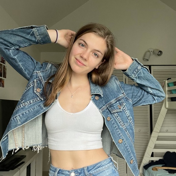 Cropped denim jacket - Picture 3 of 4